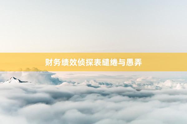 财务绩效侦探表缱绻与愚弄